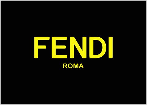 fendi roma yellow logo|fendi logo download.